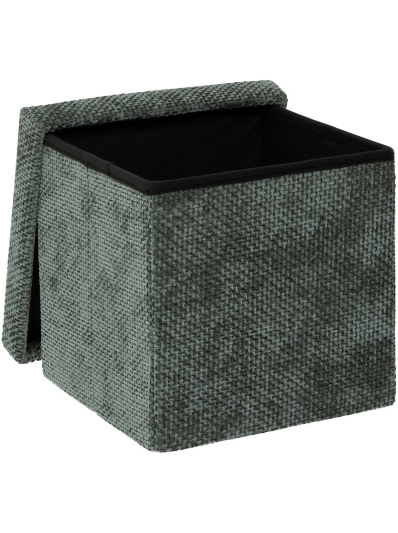 Pouf de rangement pliable en tissu MIX'N MODUL Vert foncé - Kiabi