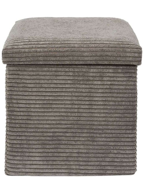 Pouf de rangement pliable en velours côtelé SCOTT - Kiabi