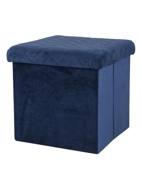 Pouf de rangement pliable Kube en velours - Kiabi