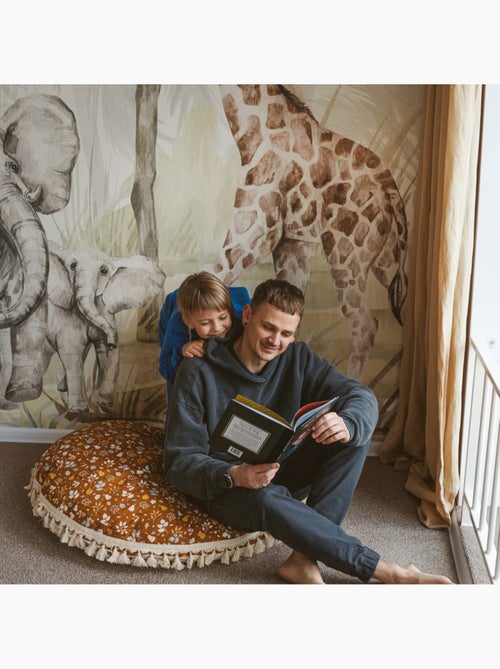 Pouf de sol pour enfants à motif végétal - Kiabi