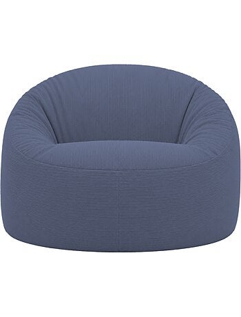 Pouf déhoussable velours côtelé 100 cm