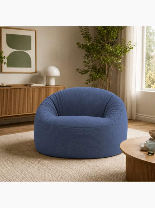 Pouf déhoussable velours côtelé 100 cm - Kiabi
