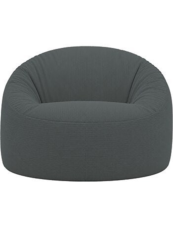 Pouf déhoussable velours côtelé 100 cm