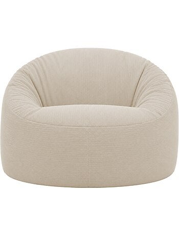 Pouf déhoussable velours côtelé 100 cm