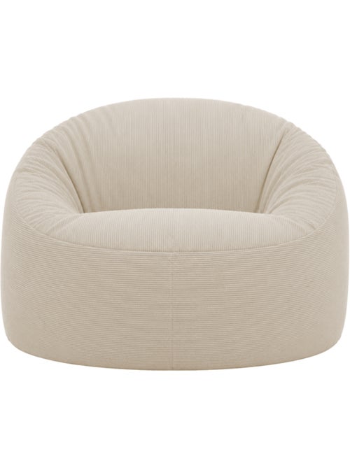 Pouf déhoussable velours côtelé 100 cm - Kiabi