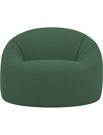 Pouf déhoussable velours côtelé 100 cm