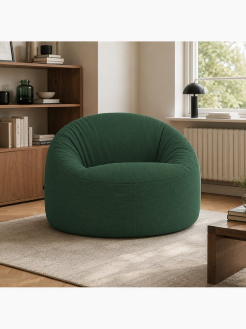 Pouf déhoussable velours côtelé 100 cm - Kiabi