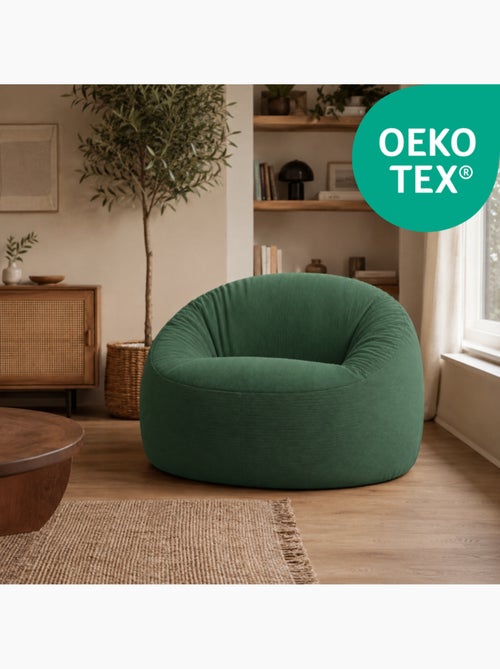 Pouf déhoussable velours côtelé 100 cm - Kiabi
