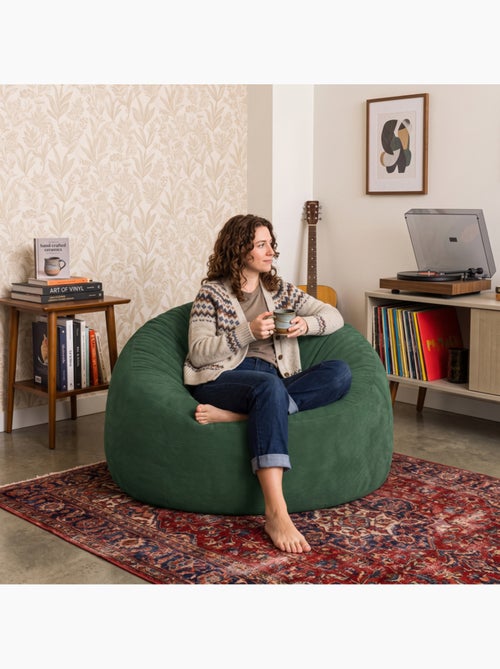 Pouf déhoussable velours côtelé 100 cm - Kiabi