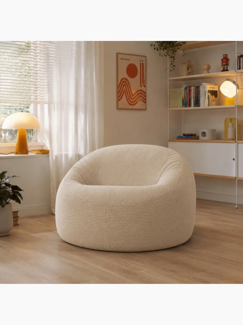 Pouf déhoussable velours côtelé épais 100 cm - Kiabi Pouf déhoussable velours côtelé épais 100 cm - Kiabi