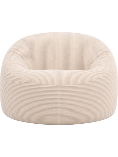 Pouf déhoussable velours côtelé épais 100 cm - Kiabi