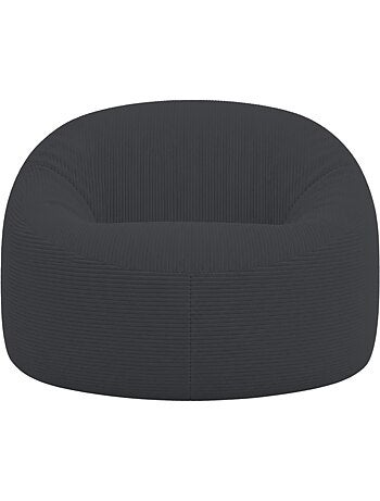 Pouf déhoussable velours côtelé épais 100 cm