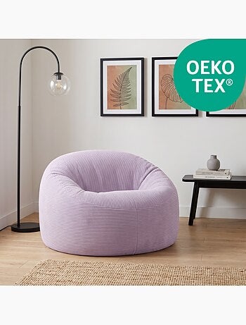 Pouf déhoussable velours côtelé épais 100 cm