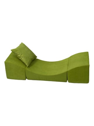 Pouf dépliant fauteuil 3 en 1: pouf chaise longue table pour enfants