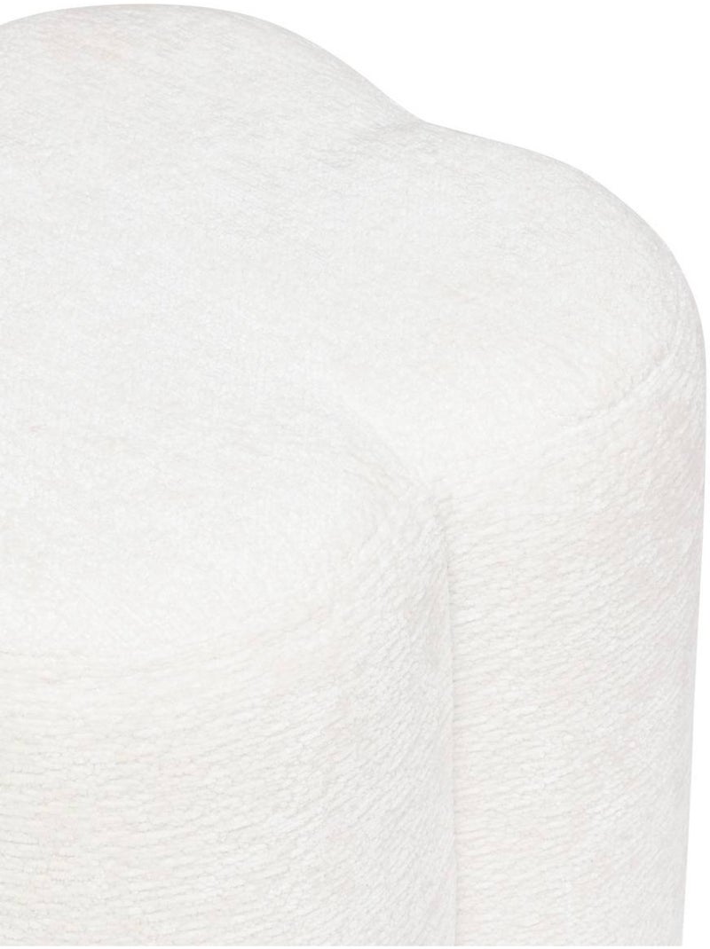 Pouf design en tissu LAVON Blanc - Kiabi