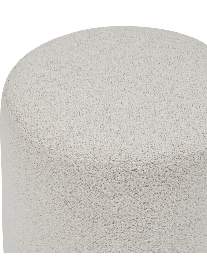 Pouf design en tissu piètement bois NESKY Blanc - Kiabi