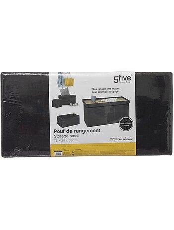 Pouf double pliable coffre de rangement en tissu MIX'N MODUL