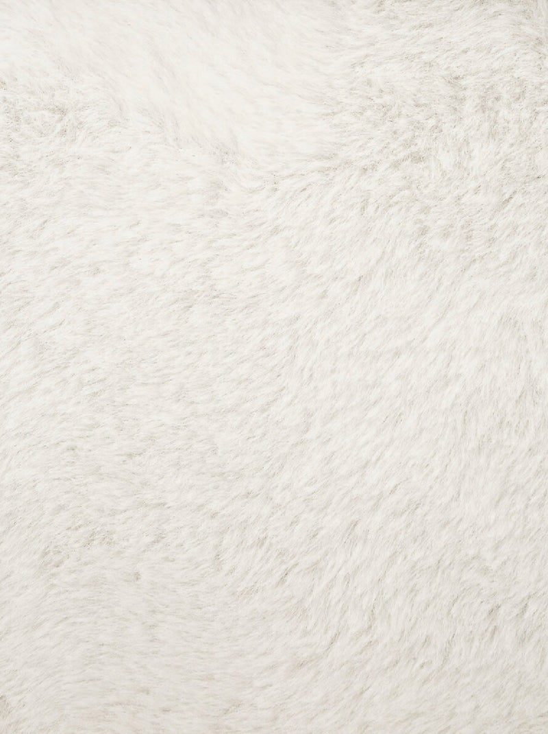 Pouf double pliable et en fourrure Blanc - Kiabi