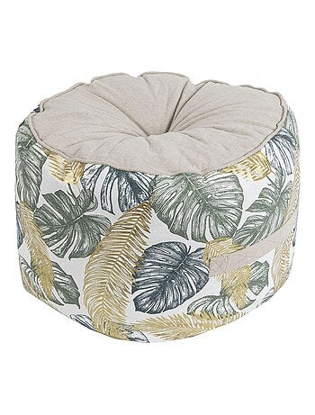 Pouf en coton JUMANJI dessus chambray 'Deko&co'