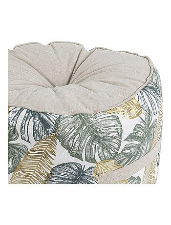 Pouf en coton JUMANJI dessus chambray 'Deko&co'