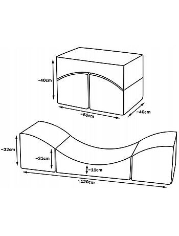 Pouf en mousse dépliant
