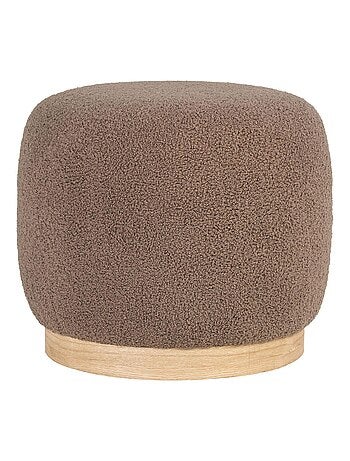 Pouf en polyester bouclé Ø 44,5 x 40 cm - House Nordic