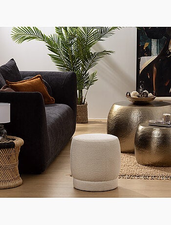 Pouf bouclette moderne