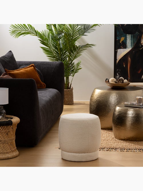 Pouf en tissu bouclette AMEA - Kiabi Pouf en tissu bouclette AMEA - Kiabi