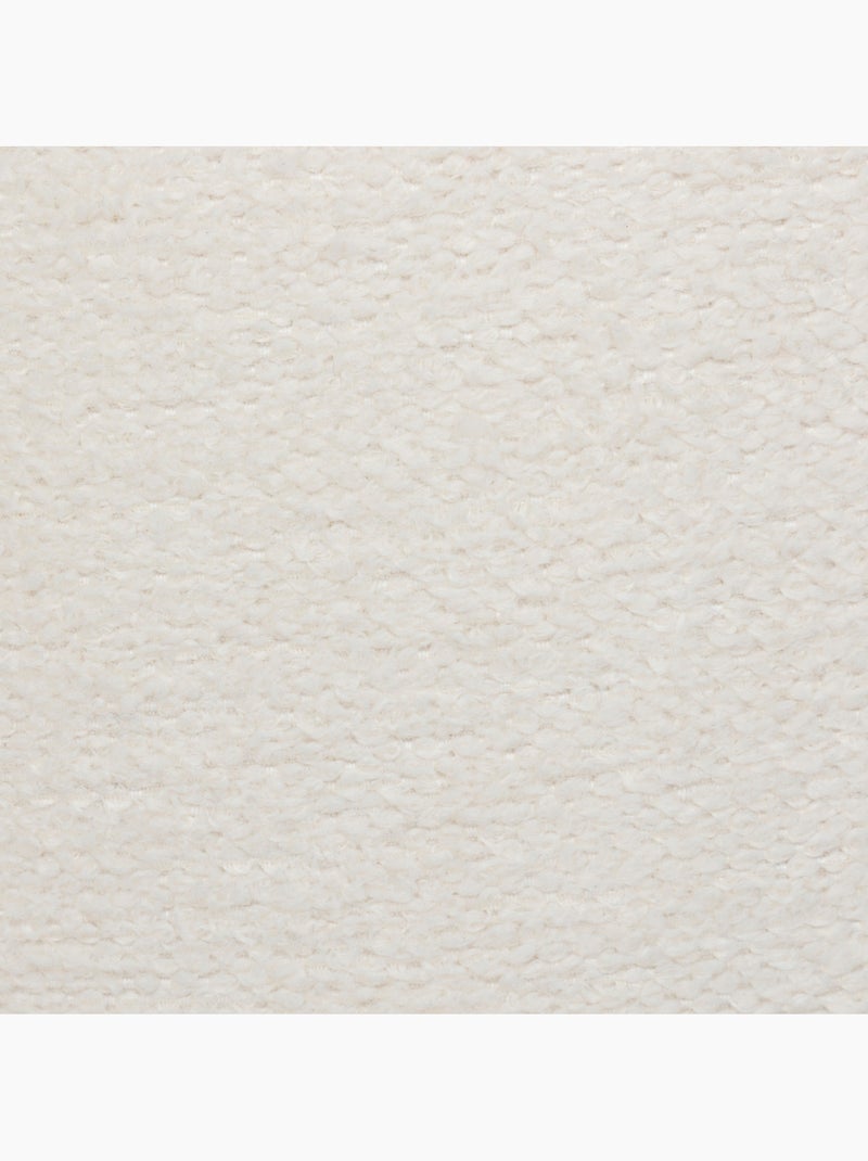 Pouf en tissu bouclette AMEA Blanc - Kiabi