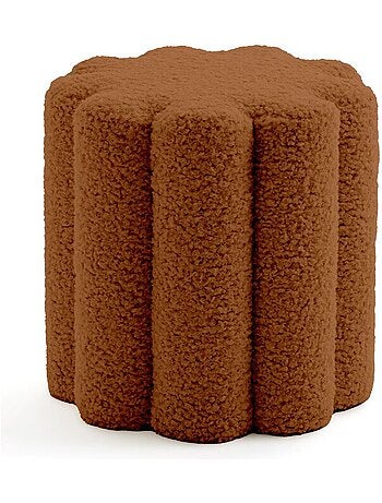 Pouf en tissu bouclette MOKA