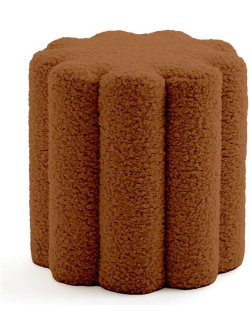 Pouf en tissu bouclette MOKA - Kiabi