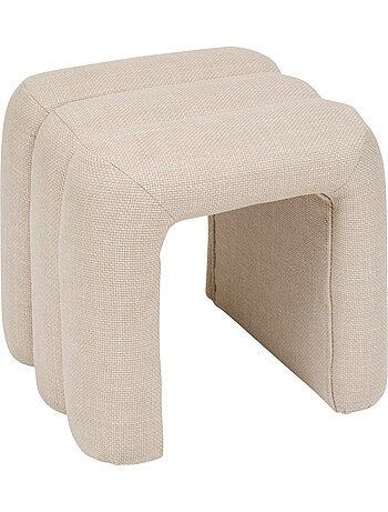 Pouf en trois arches rembourrées