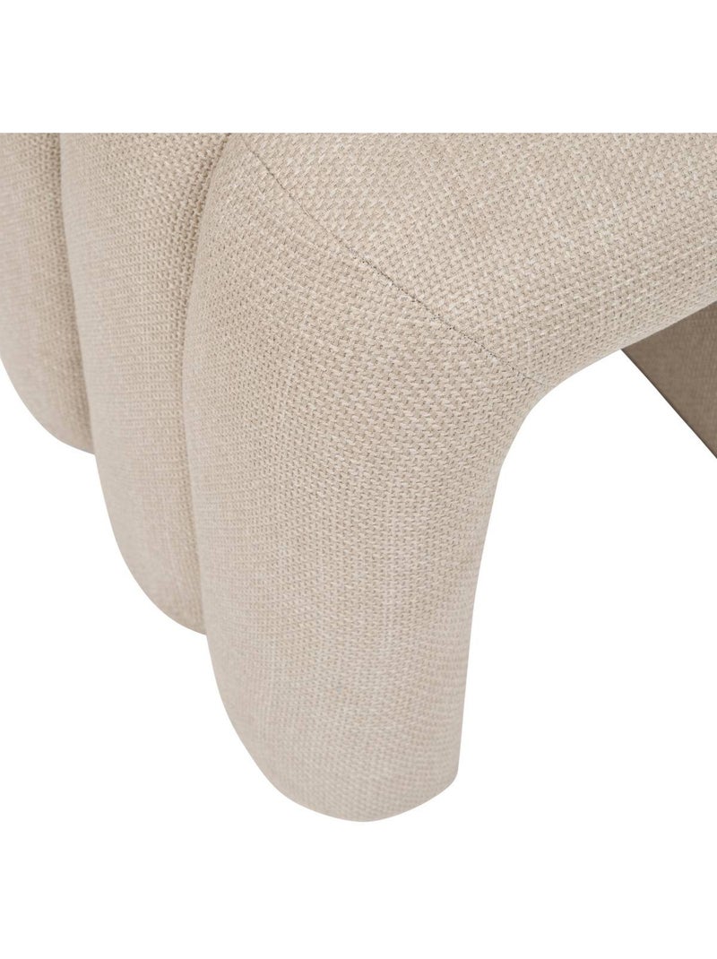 Pouf en trois arches rembourrées Beige argile - Kiabi