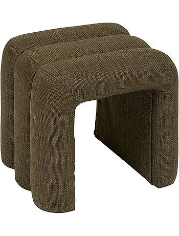 Pouf en trois arches rembourrées