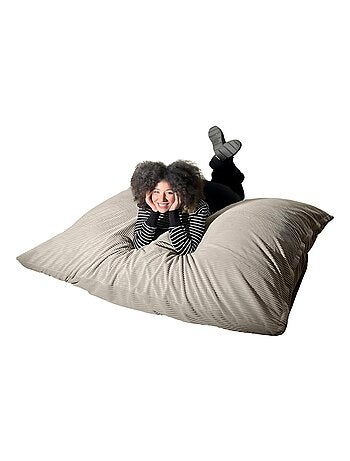Pouf en Velours Côtelé - Chic, Doux et Déhoussable - Bananair