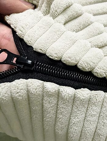 Pouf en Velours Côtelé - Chic, Doux et Déhoussable - Bananair