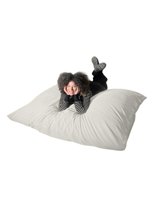Pouf en Velours Côtelé - Chic, Doux et Déhoussable - Bananair - Kiabi