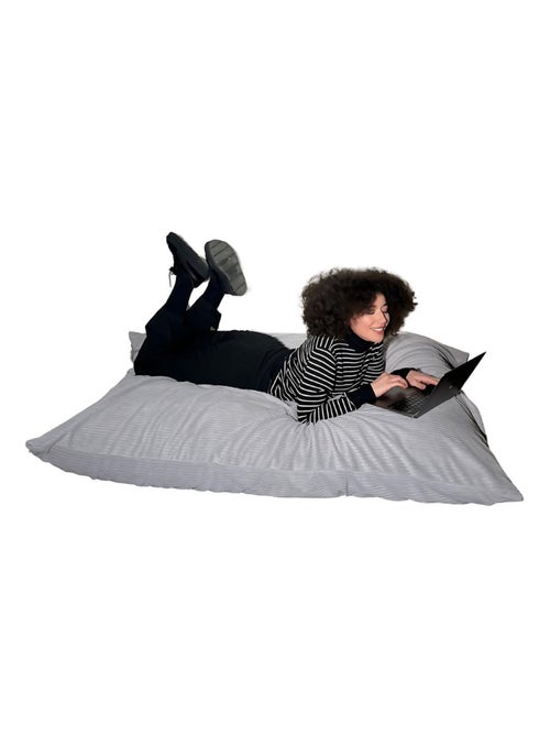 Pouf en Velours Côtelé - Chic, Doux et Déhoussable - Bananair - Kiabi