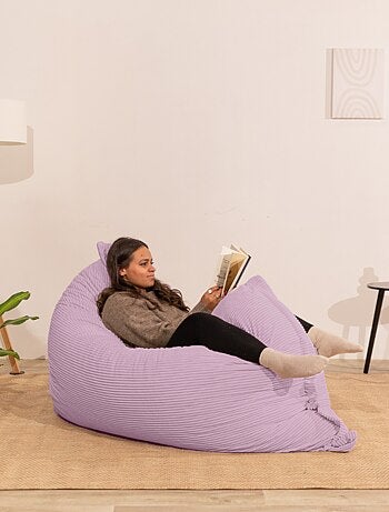 Pouf en Velours Côtelé - Chic, Doux et Déhoussable - Bananair