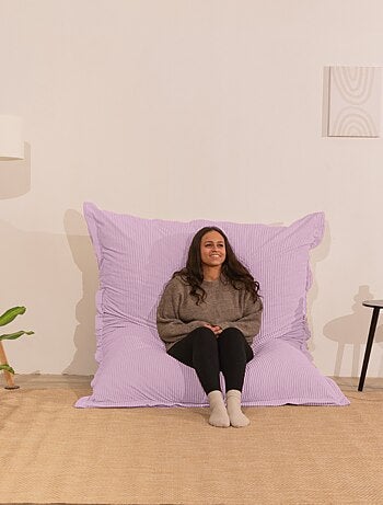 Pouf en Velours Côtelé - Chic, Doux et Déhoussable - Bananair