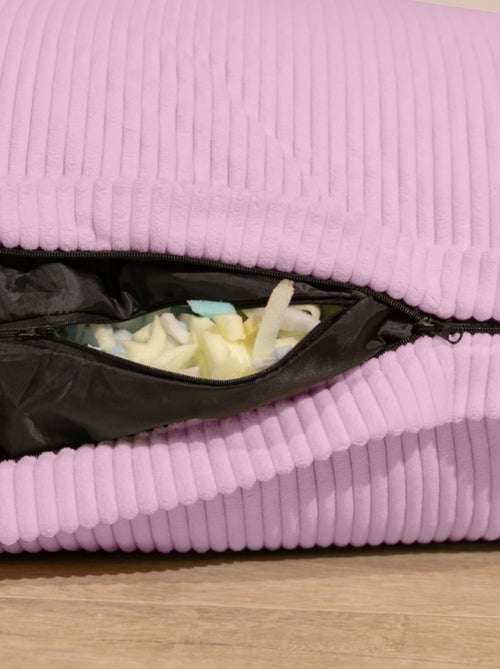 Pouf en Velours Côtelé - Chic, Doux et Déhoussable - Bananair - Kiabi