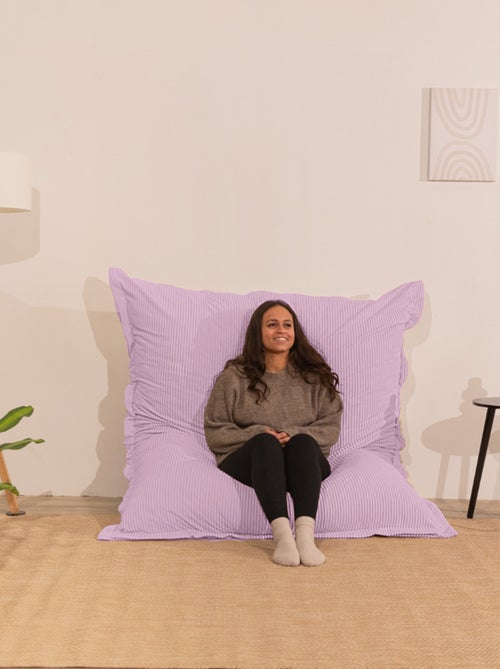 Pouf en Velours Côtelé - Chic, Doux et Déhoussable - Bananair - Kiabi
