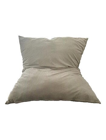 Pouf en Velours C?tel? - Chic, Doux et D?houssable - Bananair