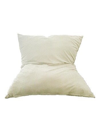 Pouf en Velours C?tel? - Chic, Doux et D?houssable - Bananair
