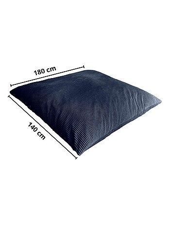 Pouf en Velours C?tel? - Chic, Doux et D?houssable - Bananair
