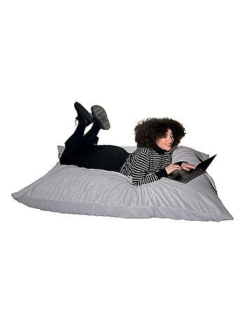 Pouf en Velours C?tel? - Chic, Doux et D?houssable - Bananair