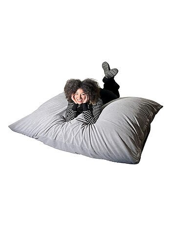 Pouf en Velours C?tel? - Chic, Doux et D?houssable - Bananair