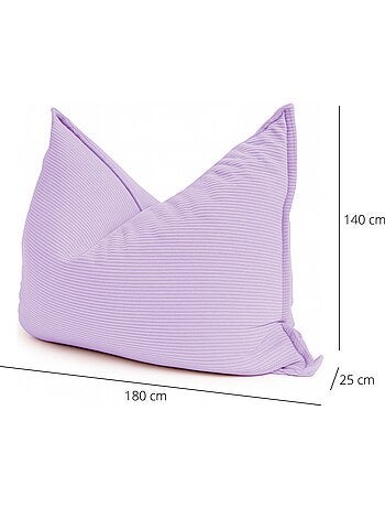 Pouf en Velours C?tel? - Chic, Doux et D?houssable - Bananair
