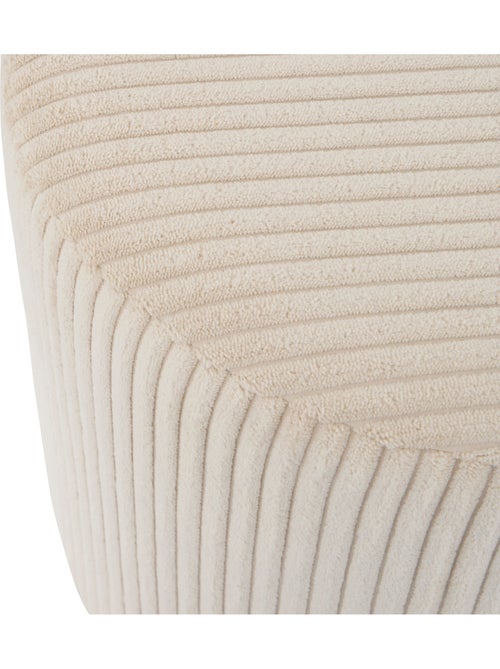 Pouf en velours piètement acier brillant SYLIA - Kiabi