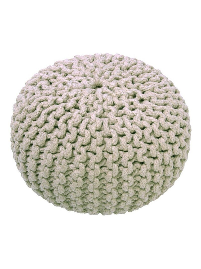 Pouf enfant coton Lili Beige - Kiabi